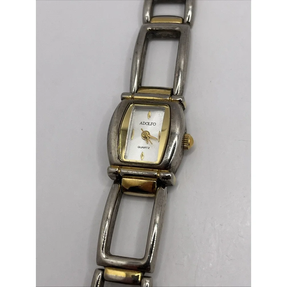 Vintage Adolfo Women's Quartz Watch Two‎ Tone 6